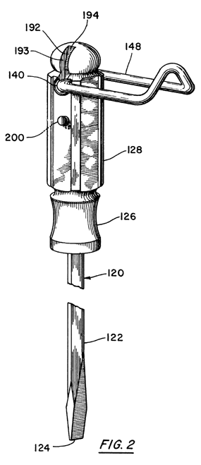 Lever Tool Handle Patent Drawing